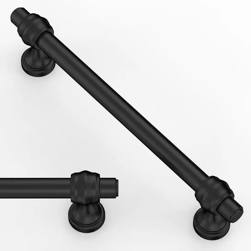 Asimerdeco 10 Pack Matte Black Cabinet Pulls 5″ Hole Center in Matte Black