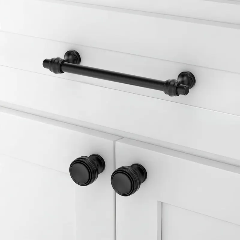 Asimerdeco 10 Pack Matte Black Cabinet Pulls 5″ Hole Center – product photo 3 of 5