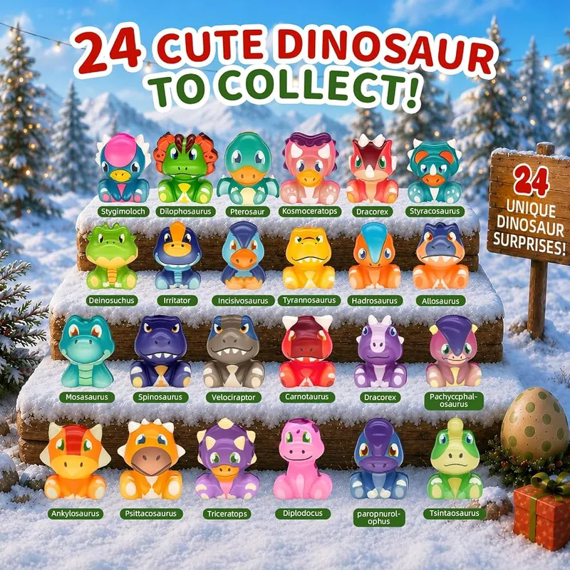 Astratos Dinosaur Advent Calendar 2026 – 24 numbered doors with daily surprises