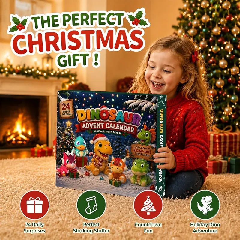 Astratos Dinosaur Advent Calendar 2026 – Festive countdown gift packaging