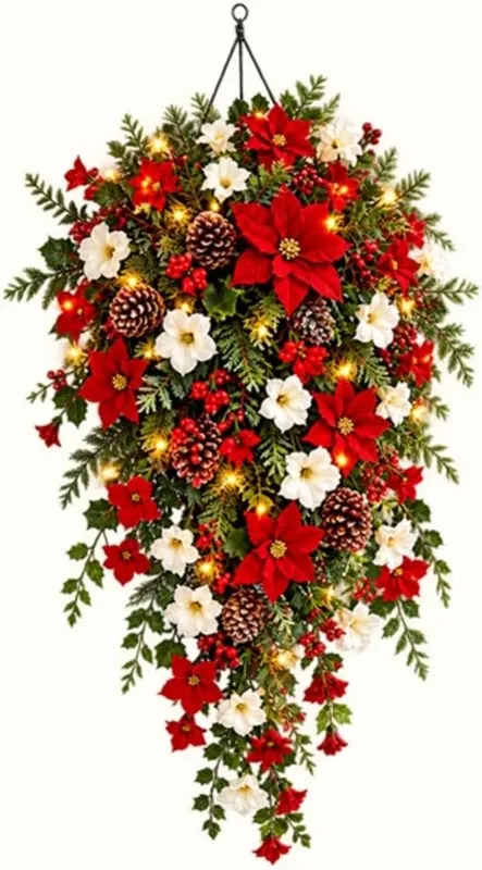 Aufmer Faux Flower & Pine Cones Cascading – product photo 9 of 9