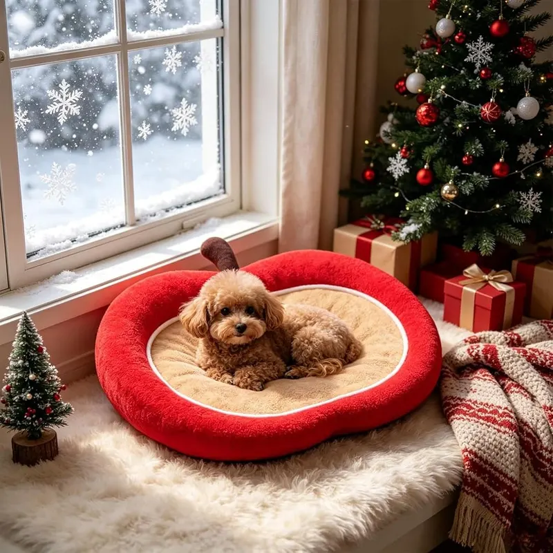 Aufmer Fruit Shaped Christmas Pet Bed Warm