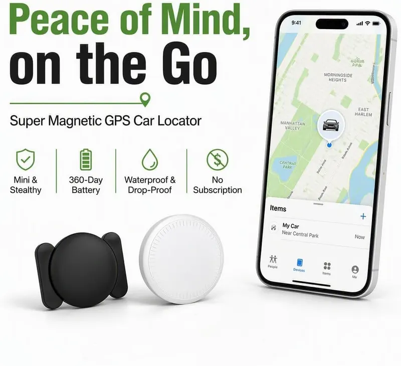 AUHKO Mini Tracker – Built-in anti-theft movement alerts