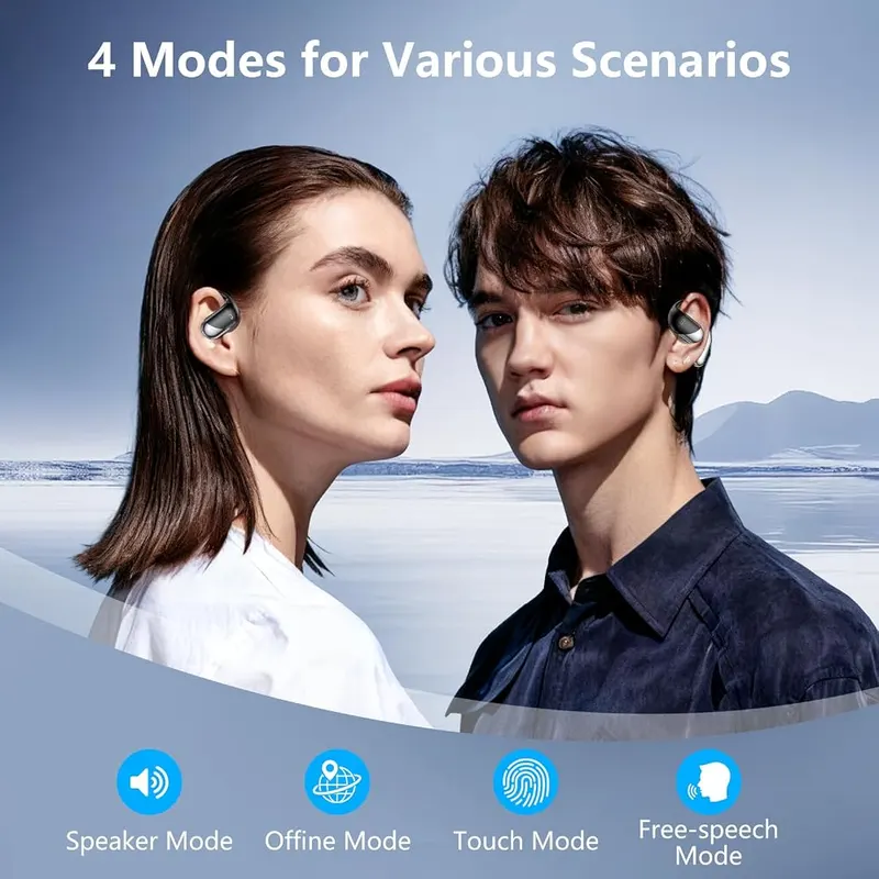Aurotlu Open Ear Clip Wireless Earbuds Bone – product photo 7 of 9