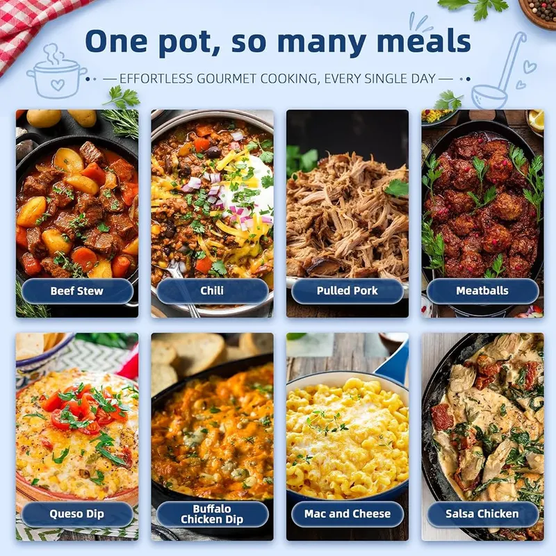 AURYAO 2.5 Quart Small Slow Cooker – Five slow cooker liners included