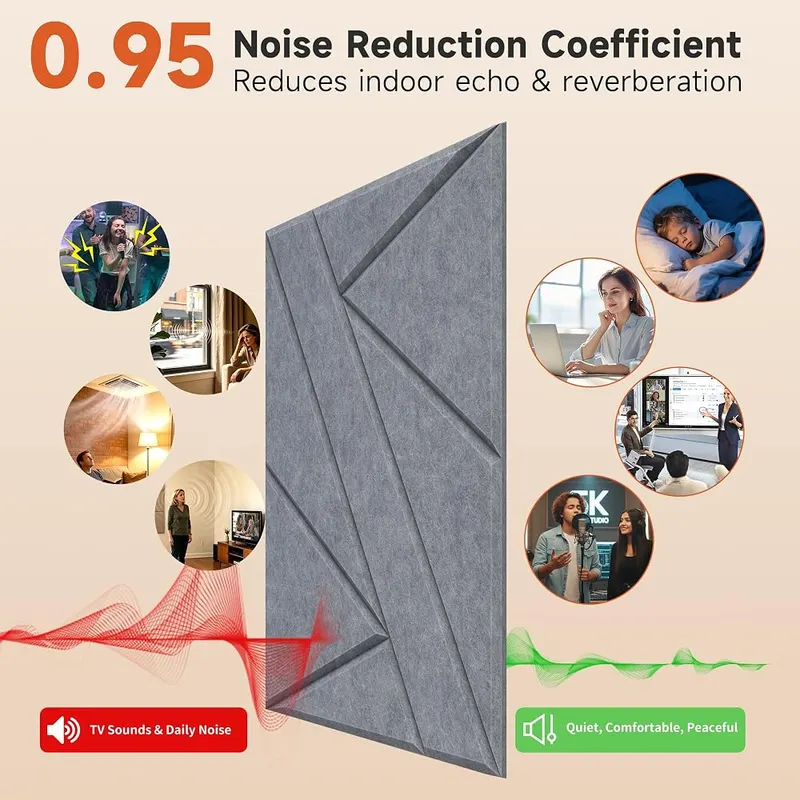 AUTORIFIC Acoustic Panels Gray – Freely Cuttable for Custom Layouts