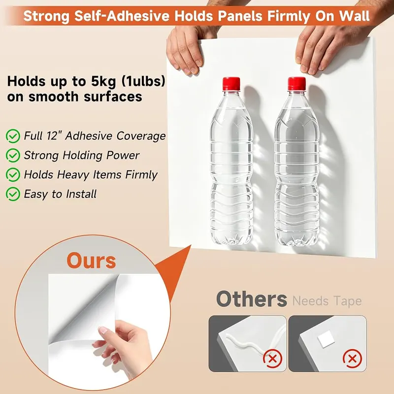 AUTORIFIC Acoustic Panels White – Easy wall mounting design