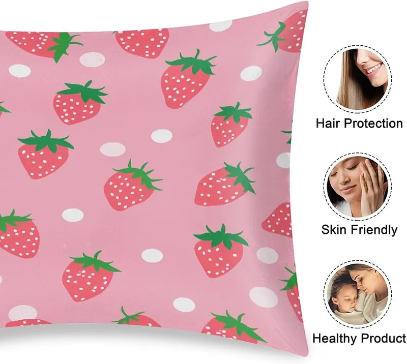 AUUXVA Pink Satin Pillowcase – Size Optional