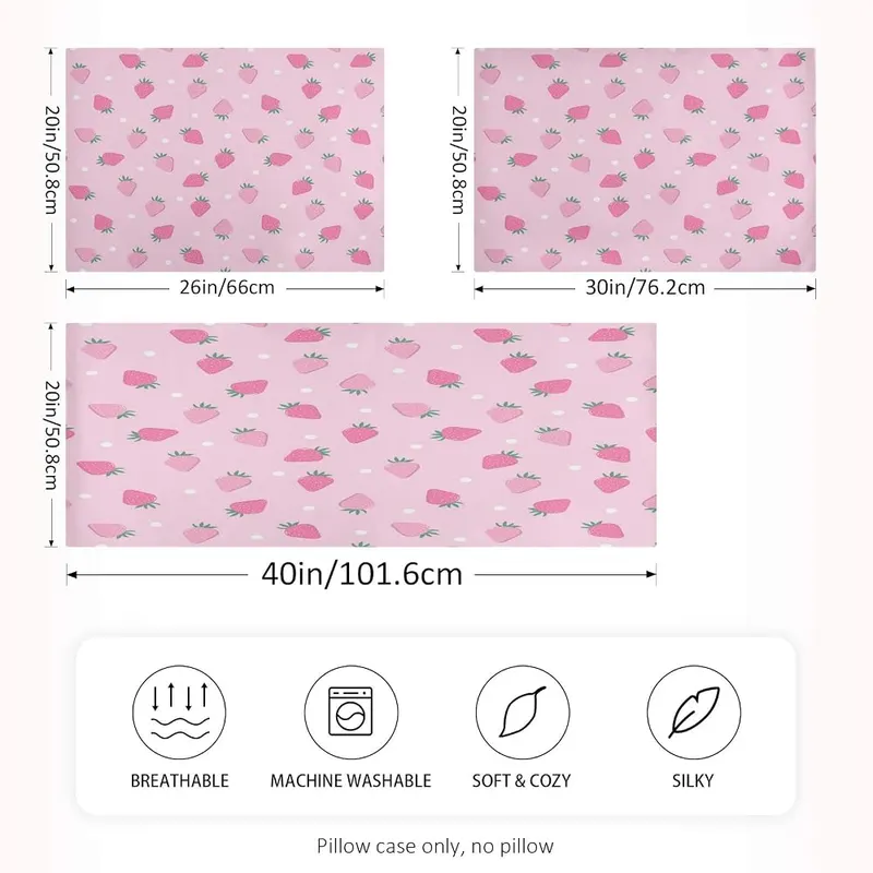 AUUXVA Pink Satin Pillowcase – Soft and Silky Touch