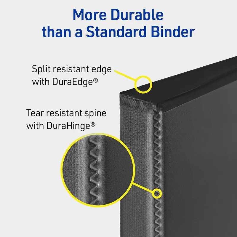 Avery Heavy-Duty 3 Ring Binder – Designed for frequent, everyday use, this heavy-duty Avery
