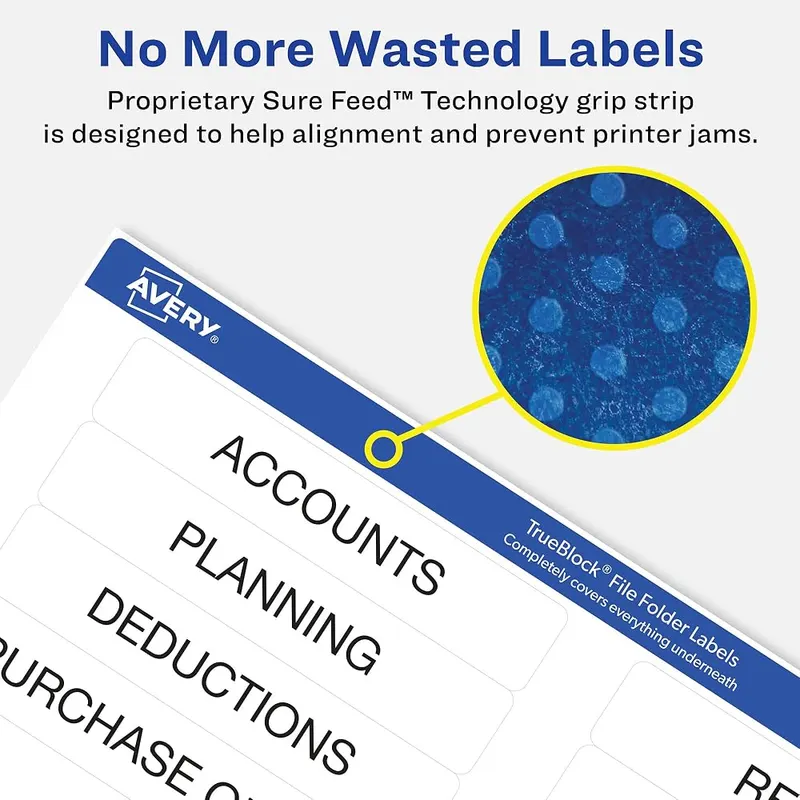 Avery® TrueBlock® File Folder Labels – product photo 4 of 8
