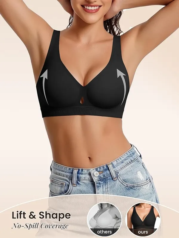 Avidlove Deep V Bra Sexy Push Up – Padded push up design