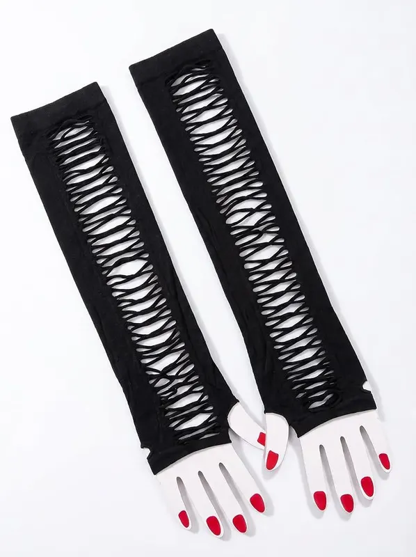 Avidlove Long Black Fishnet Gloves – Daring edgy fishnet aesthetic