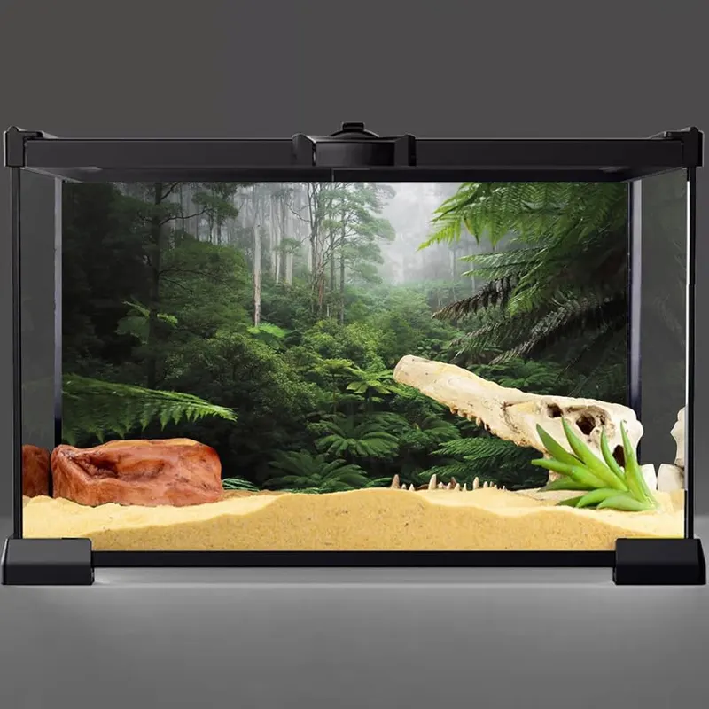 AWERT 24×12 in Rainforest Aquarium Backdrop Green – product photo 2 of 4