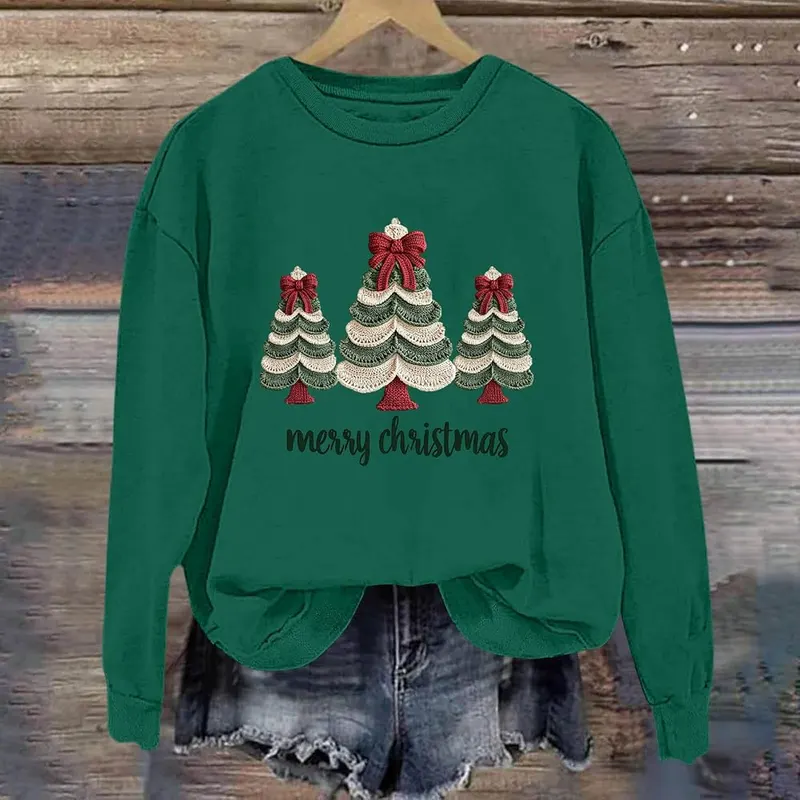 Aymnlox Christmas Sweatshirts – Festive holiday tree graphics