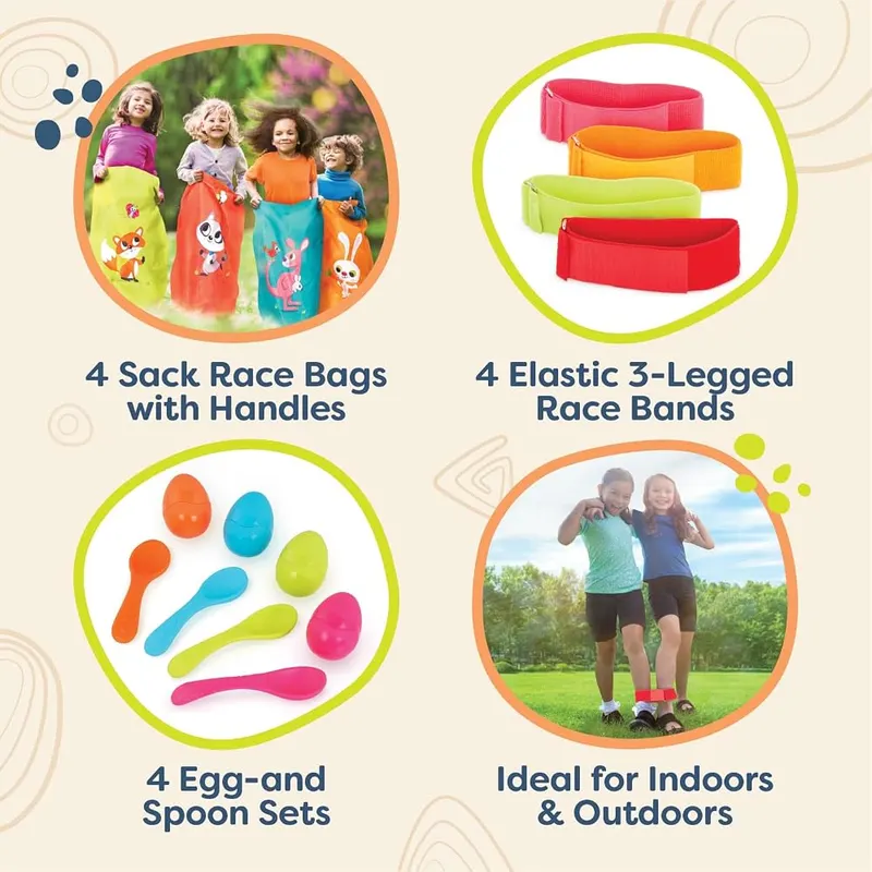 B. toys Outdoor Games Galore – 3-Legged Race Bands