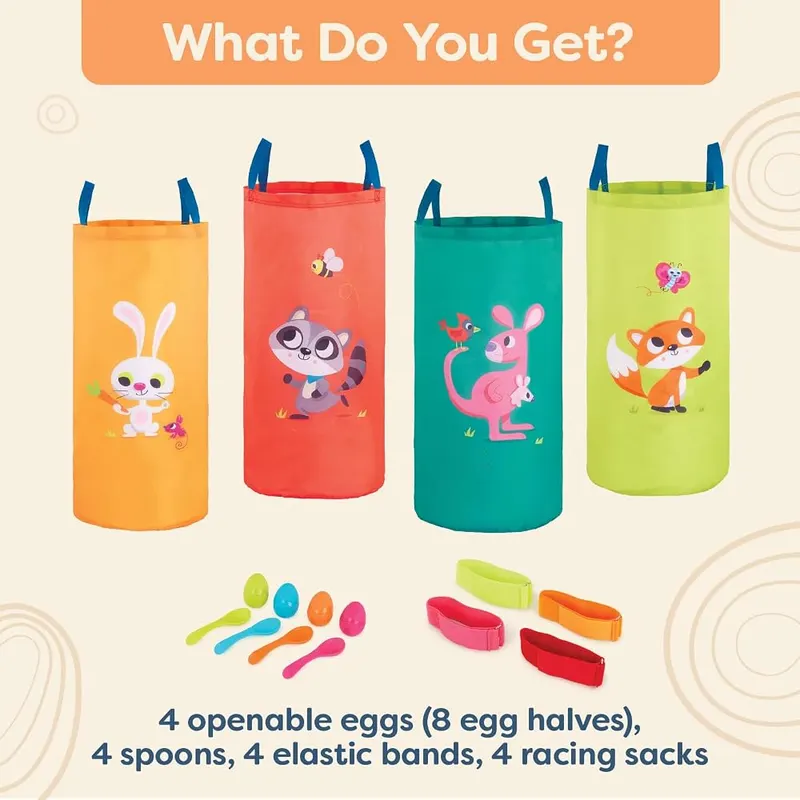 B. toys Outdoor Games Galore – Egg-and-Spoon Game