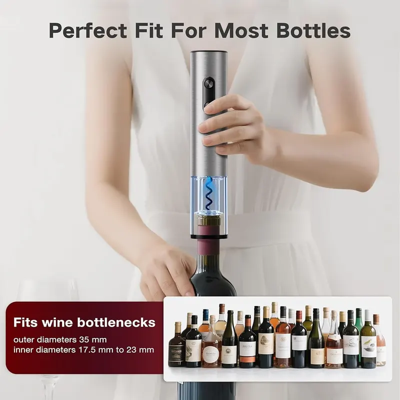 BABONIR Electric Wine Opener Rechargeable – USB-C rechargeable opener