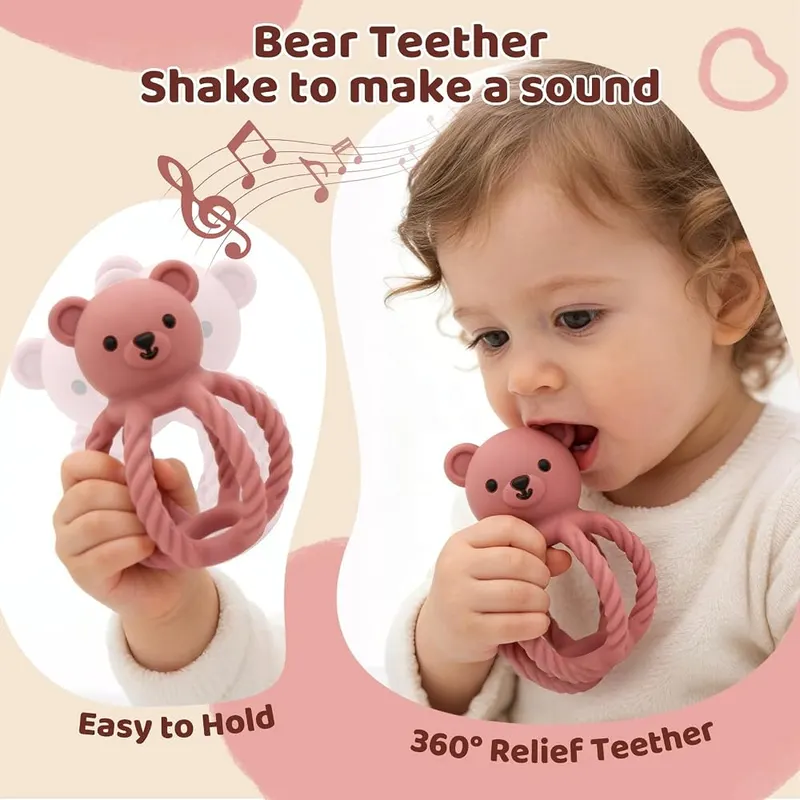 Baby Teething Rattle Toy – Simple 3-in-1 functionality