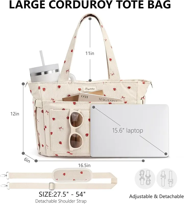 Bagstellar Corduroy Tote Bag – Casual Corduroy Tote Bag