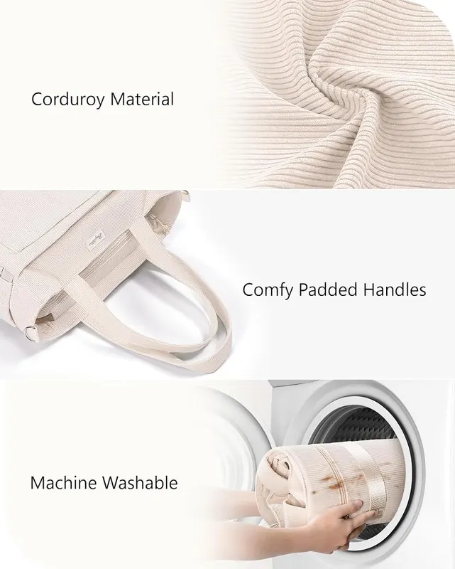 Bagstellar Corduroy Tote Bag – Versatile Carrying Styles