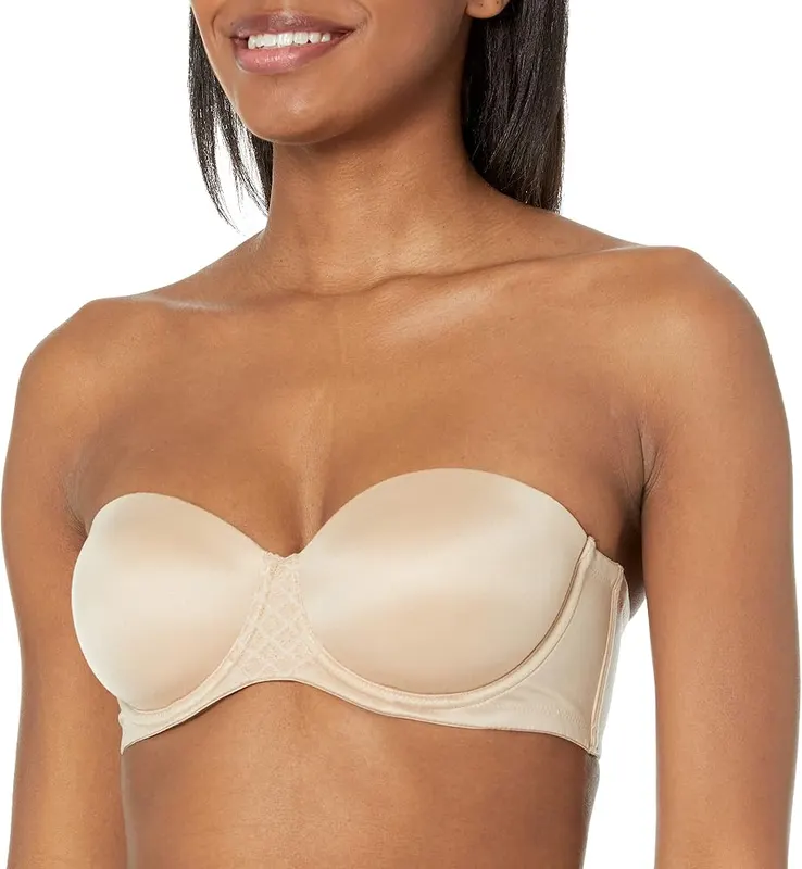 Bali Womens One Smooth U Strapless Bra 36C in Taupe