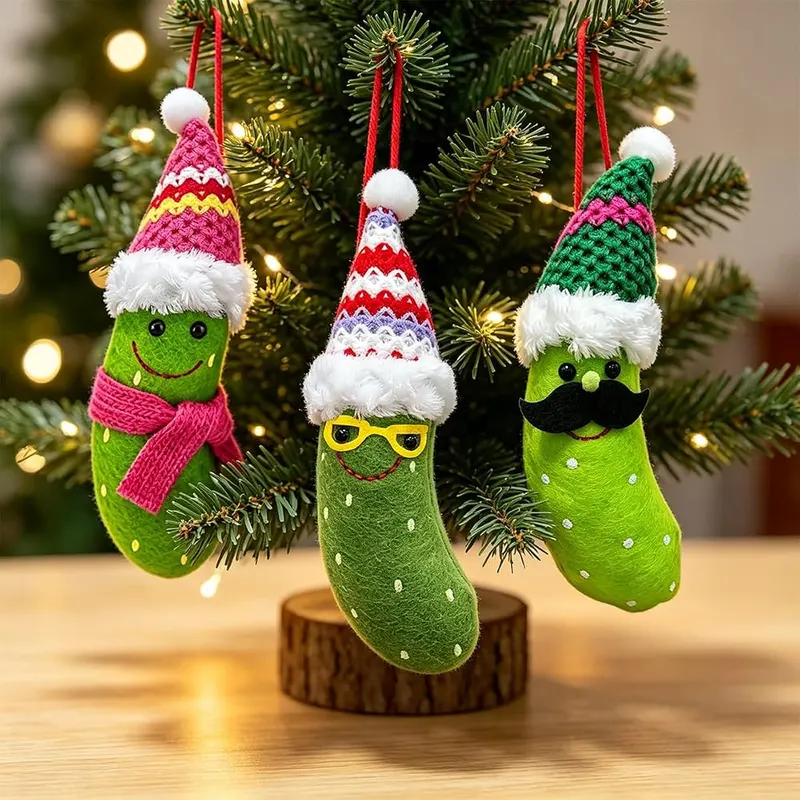 BAOXUE 3 Pack Pickle Ornament – Convenient three pack decorating set
