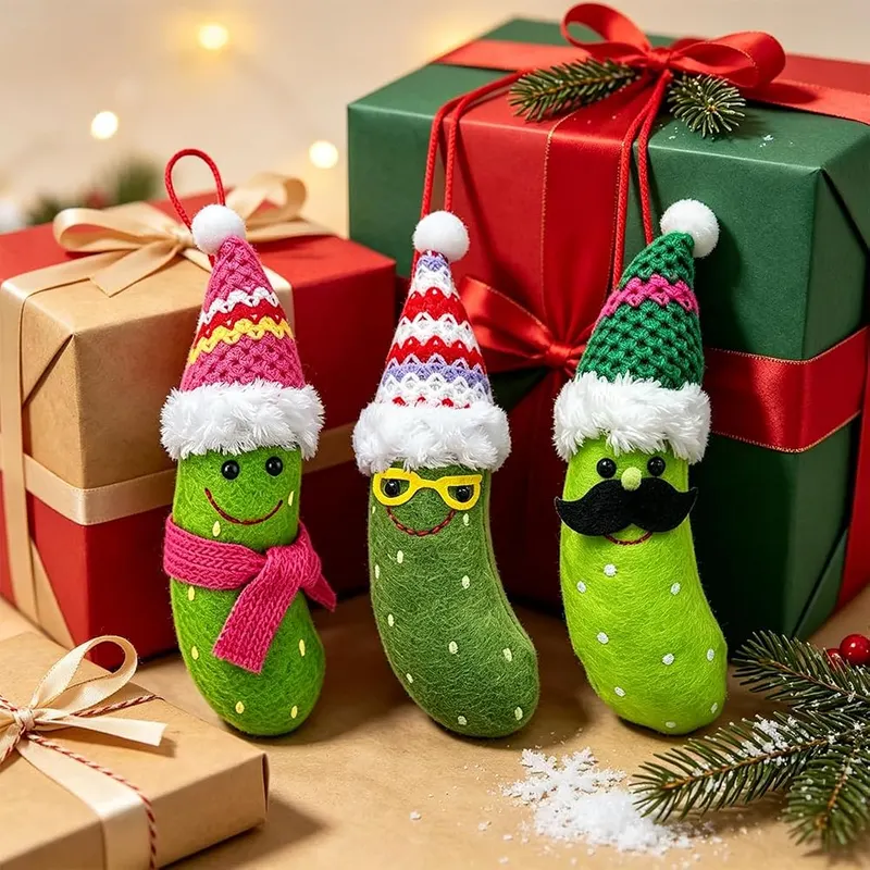 BAOXUE 3 Pack Pickle Ornament – Kid friendly holiday ornaments
