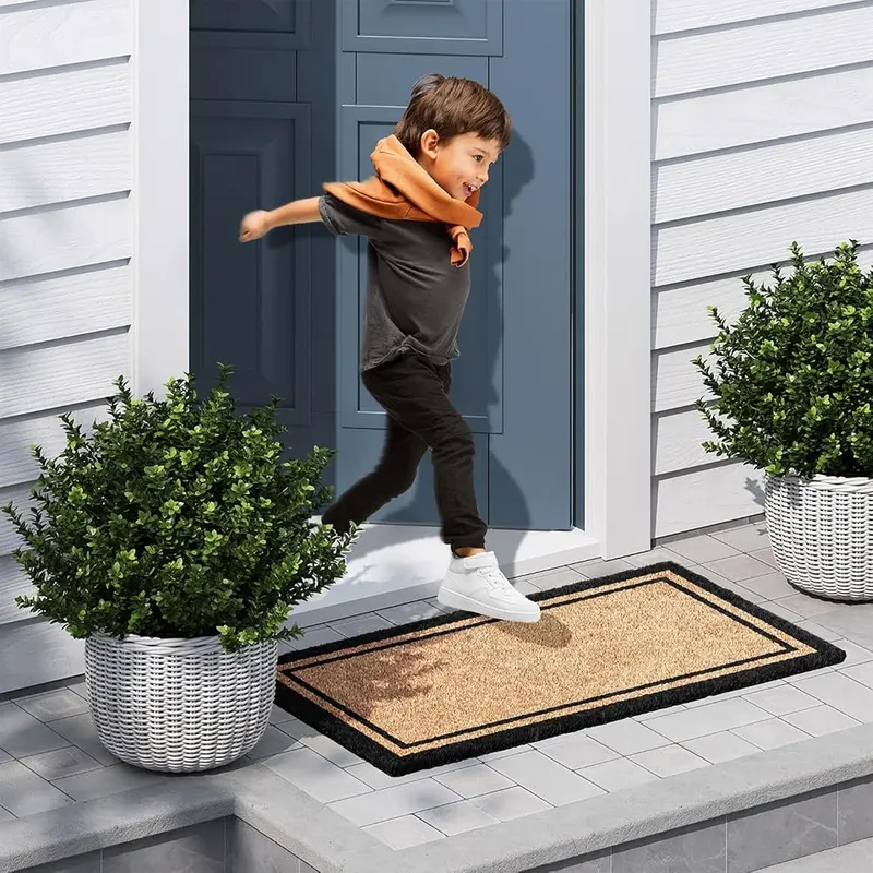 Barnyard Designs Welcome Doormat – Versatile - Our Border welcome door mat outdoor