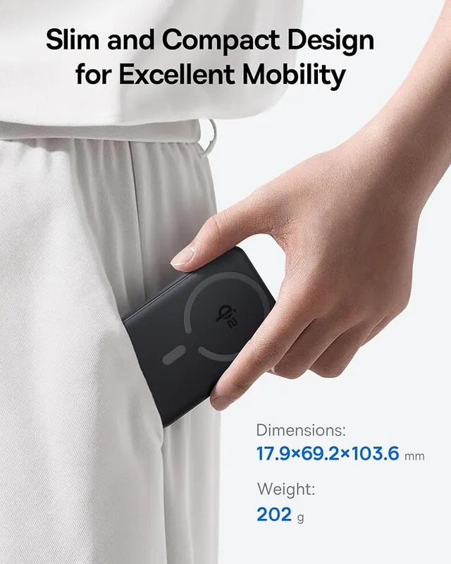 Baseus for MagSafe Portable Charger – Pocket-friendly 10,000mAh capacity