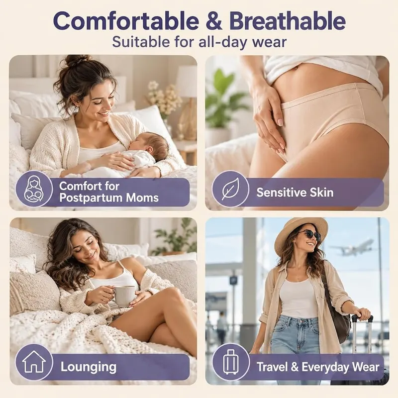 Battewa 95% U.S. Cotton Underwear – Multi-color pack, size X-Large