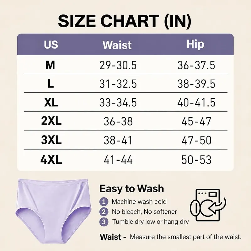 Battewa 95% U.S. Cotton Underwear – Six listing options