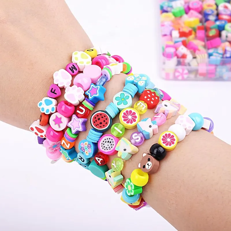 BBita 1000PCS Dinosaur Polymer Clay Beads Bracelet – Letter beads included