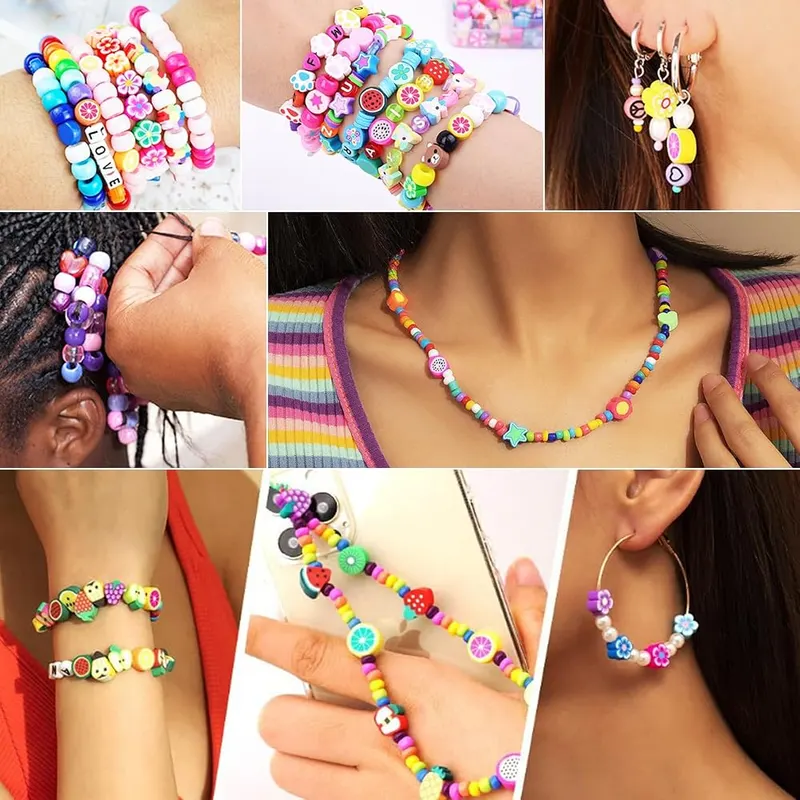 BBita 1000PCS Dinosaur Polymer Clay Beads Bracelet – Waterproof durable materials
