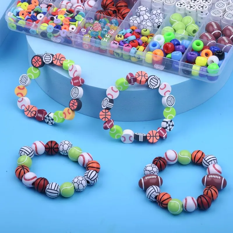 BBita 1000PCS Sports Ball Polymer Clay Beads – Compact seven by five dimensions