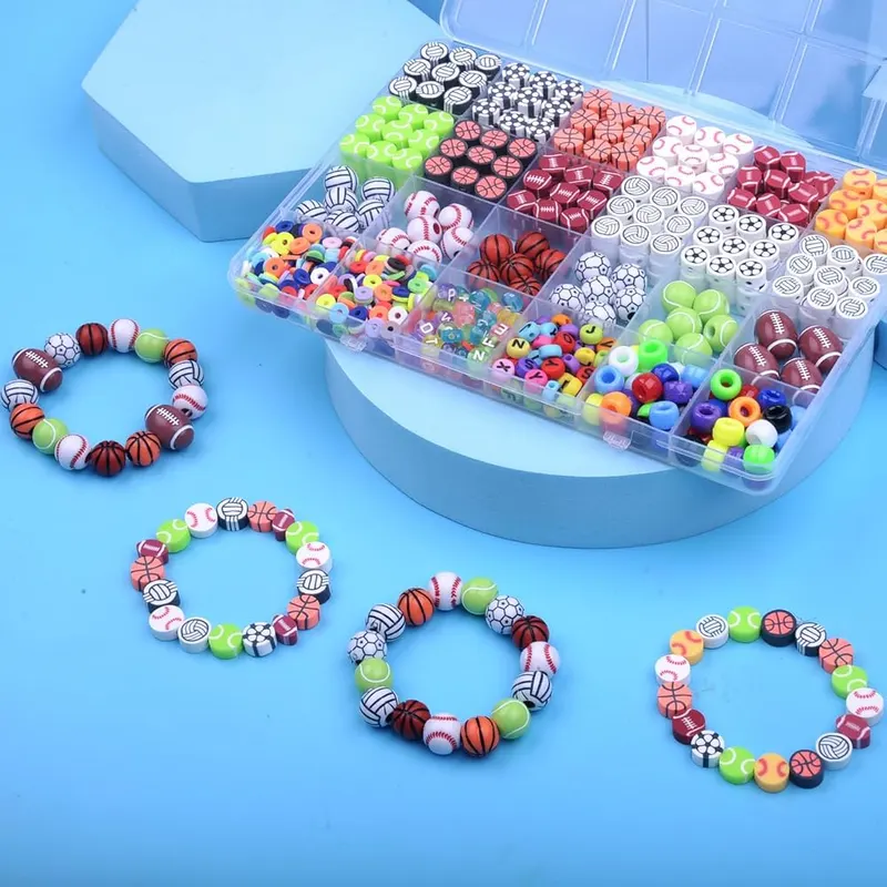 BBita 1000PCS Sports Ball Polymer Clay Beads – Fun arts and crafts activity