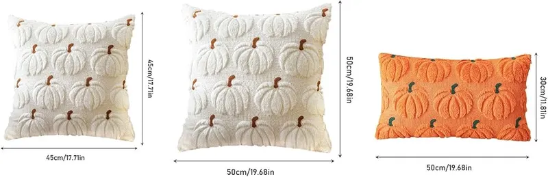 BDNXTV Halloween Pillow Covers 18x18in Ghost Pumpkin – Festive ghost and pumpkin pattern