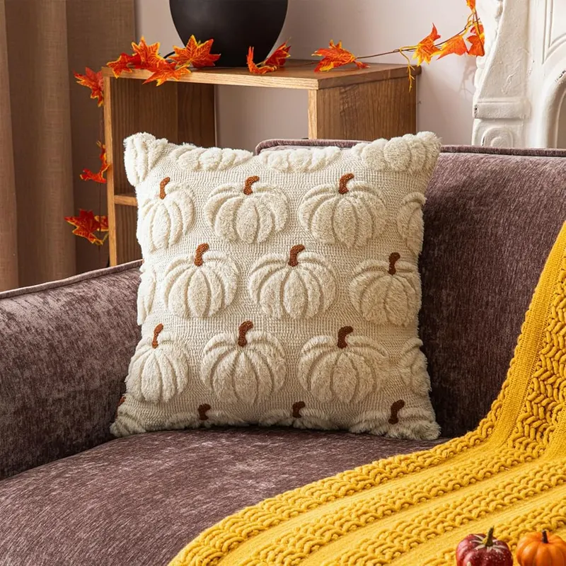 BDNXTV Halloween Pillow Covers 18x18in Ghost Pumpkin – Soft polyester blend material