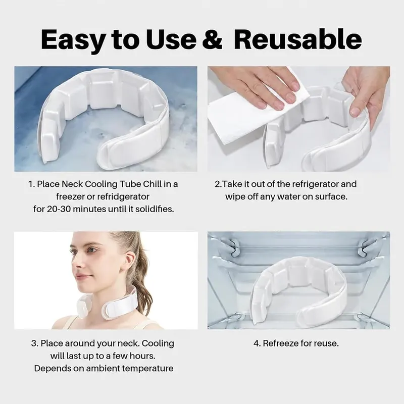 BECGAM Neck Cooling Tube – Quick freeze in ice water