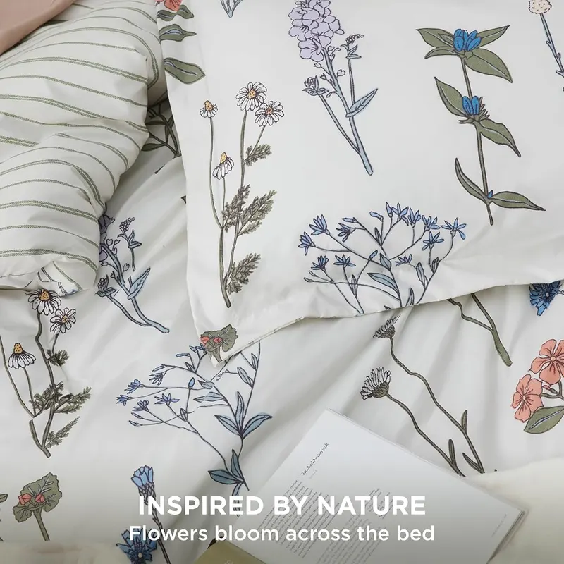 Bedsure Floral Twin Comforter Set – Fits twin and twin XL