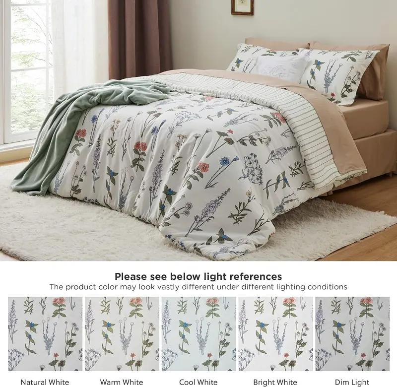 Bedsure Floral Twin Comforter Set – OEKO-TEX Standard 100 certified