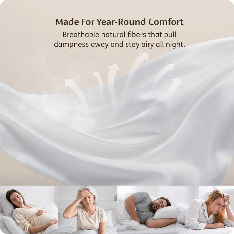 Bedsure PureWoven King Fitted Sheet Qnly – 100% rayon derived from bamboo