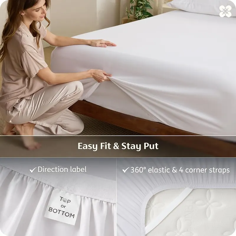 Bedsure PureWoven King Fitted Sheet Qnly – Twill weave with soft drape