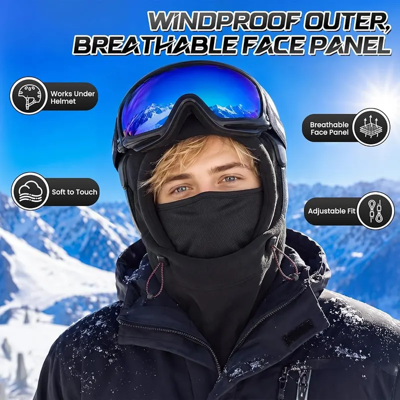 Beehow Balaclava Ski Mask – Adjustable four-in-one design