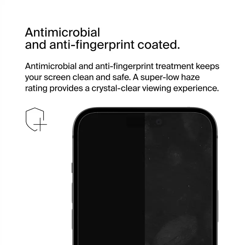 Belkin UltraGlass2 Scratch-Resistant Screen Protector iPhone 15 – Easy Align Tray Included