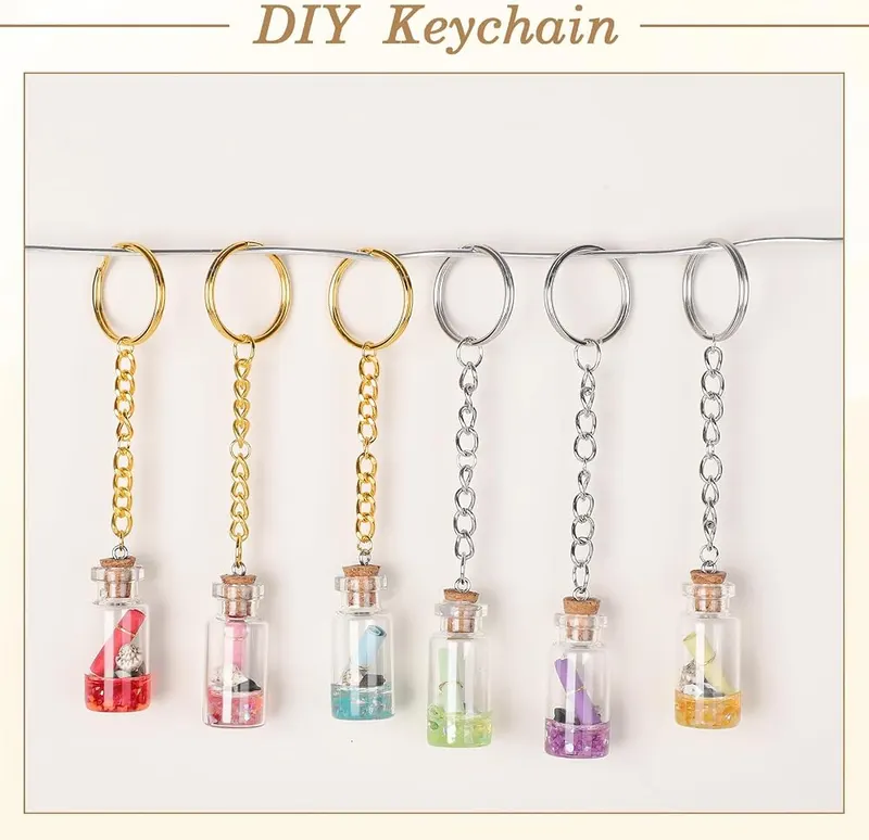 BESARME 1130PCS Keychain Making Kit Jump Rings – Extender chains and tweezers