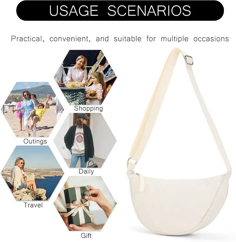 BESMART Small Nylon Crescent Crossbody Bag – product photo 7 of 8