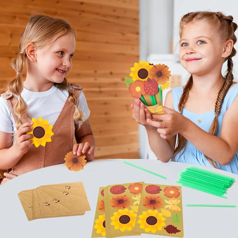 BeYumi Fall Flower Bouquet Craft – Ideal for Thanksgiving