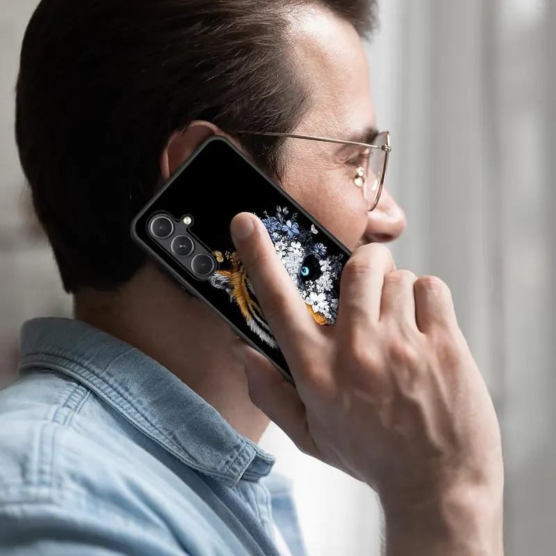 BFUKVOU for Galaxy A17 5G Case Tiger and Skull Floral Art – product photo 7 of 7