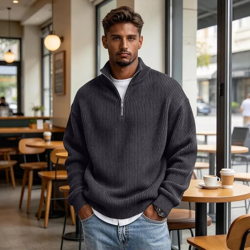 Generic Big and Tall Long Sleeve Shirts A02 Dark Gray – product photo 3 of 5